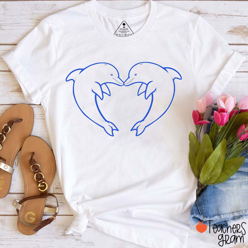 Love Dolphin Teacher T-Shirt