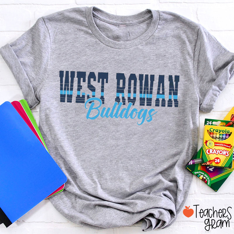 Personalized Mascot And School Name Line Cutting Teacher T-Shirt