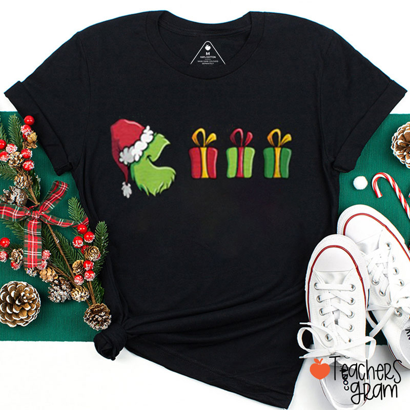 Eating Christmas Gifts Teacher T-Shirt