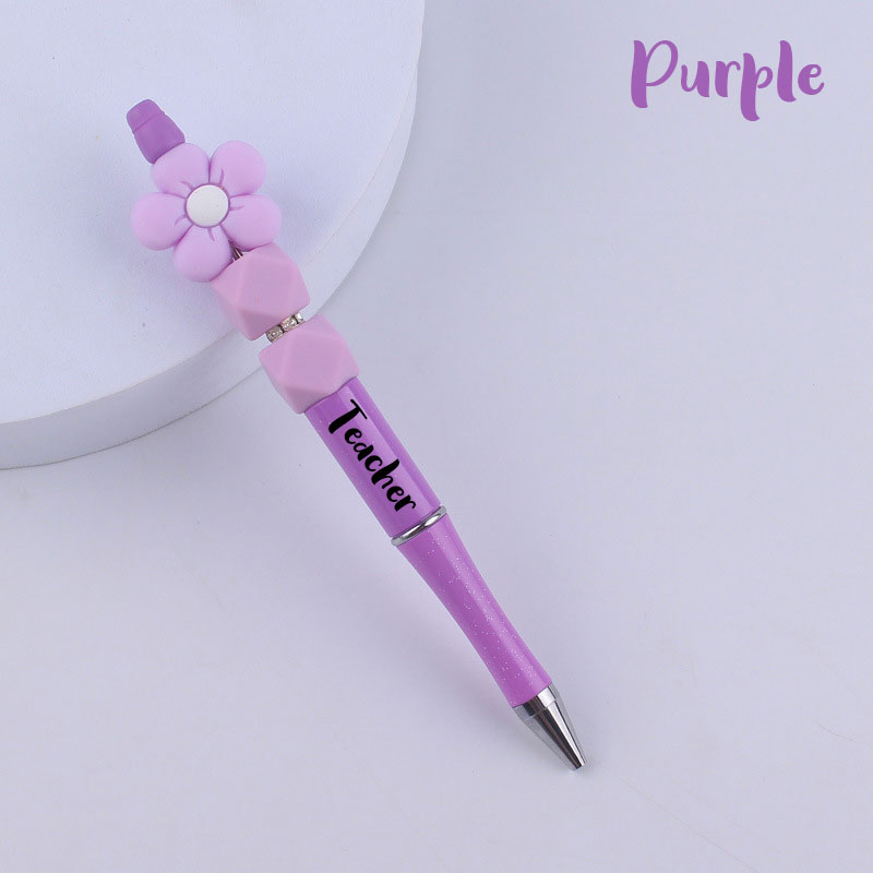 Personalized Colorful Flower Teacher Pens
