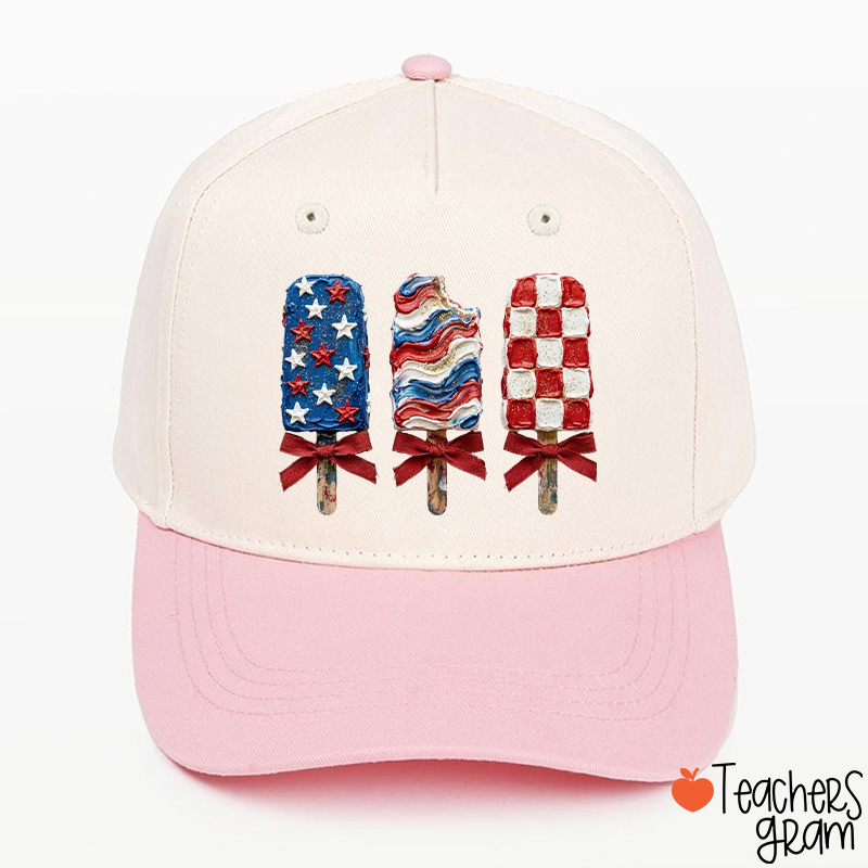 Patriotic Popsicle Teacher Baseball Cap