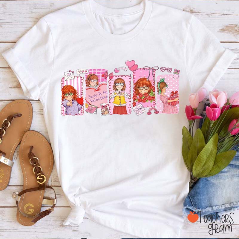 Be Mine Valentine Junie B Teacher T-Shirt