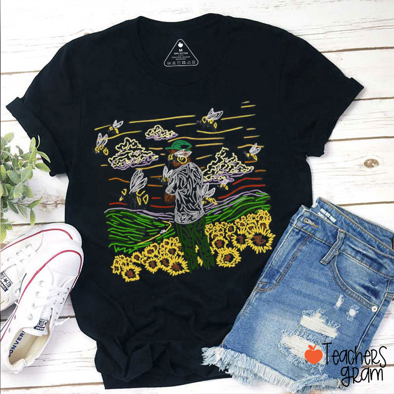 Flower Boy Aesthetic Inpsired Art Teacher T-Shirt