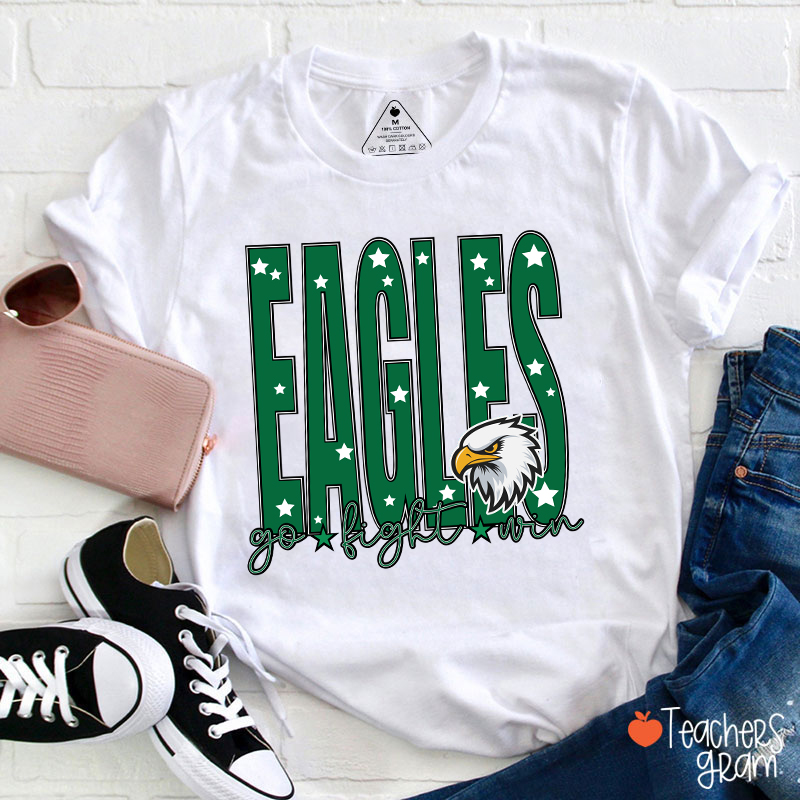 Personalized Mascot Go Fight Win Teacher T-Shirt