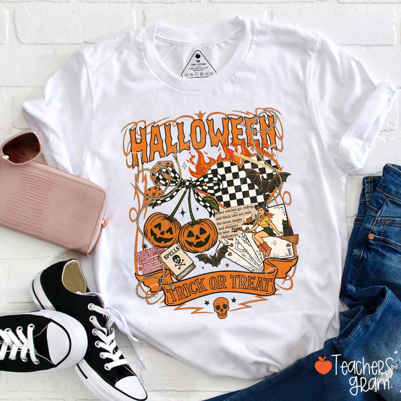 Halloween Trick Or Treat Teacher T-Shirt