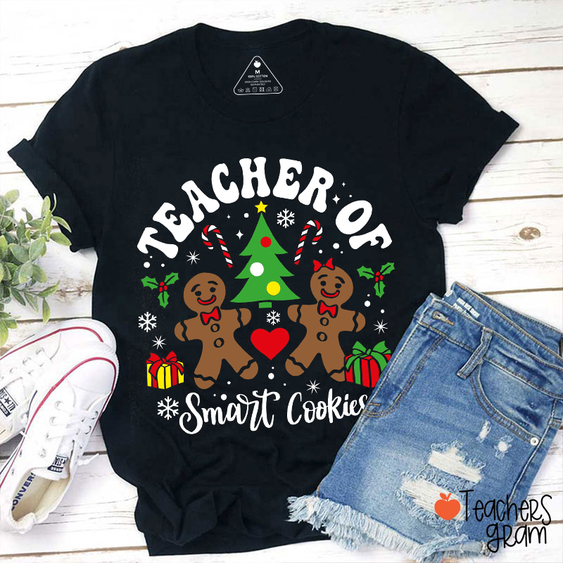 Teacher Of Smart Cookies Christmas Teacher T-Shirt