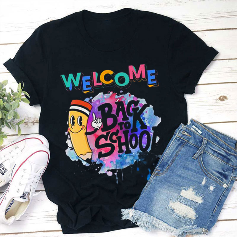 Welcome Back To School Colorful Tie Dye Teacher T-Shirt