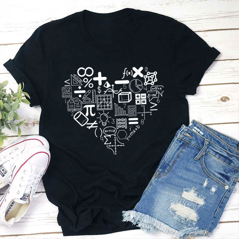 Math Heart Teacher T-Shirt