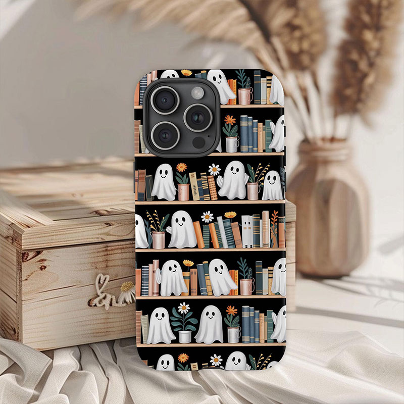 iPhone 14 15 Series Cute Bookish Ghosts Teacher Case