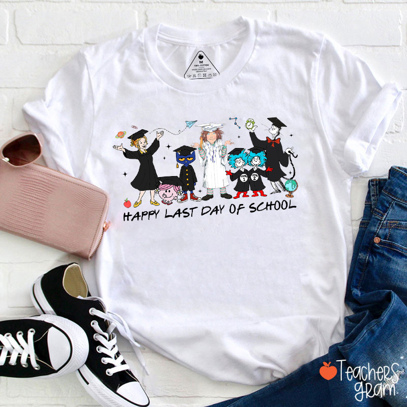 Happy Last Day Of School Children's Books Teacher T-Shirt