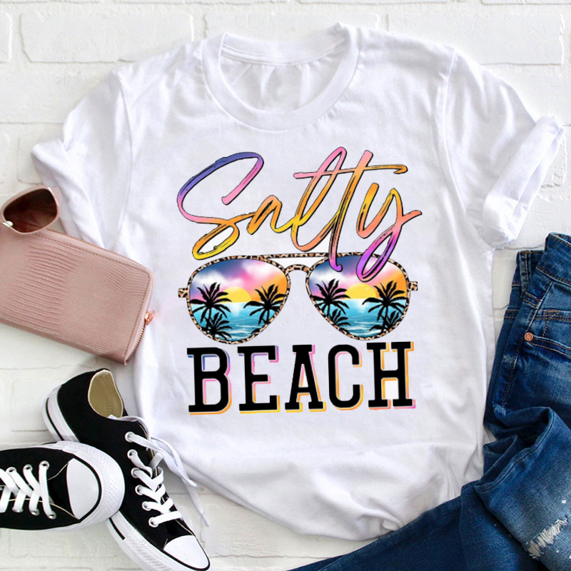 Salty Beach Teacher T-Shirt