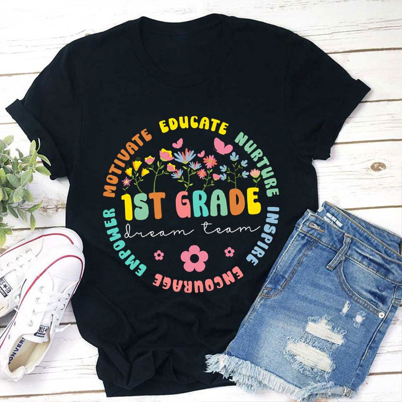 Personalized Grade Motivate Educate Nurture Inspire Encourage Empower Teacher T-Shirt