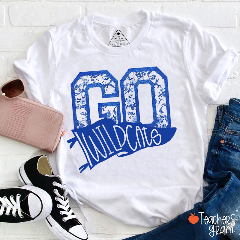 Personalized Mascot Cute Print Go School Spirit Teacher T-Shirt