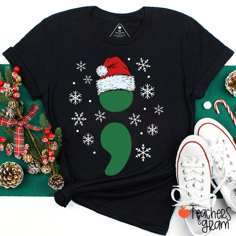 Mental Health Christmas Teacher T-Shirt