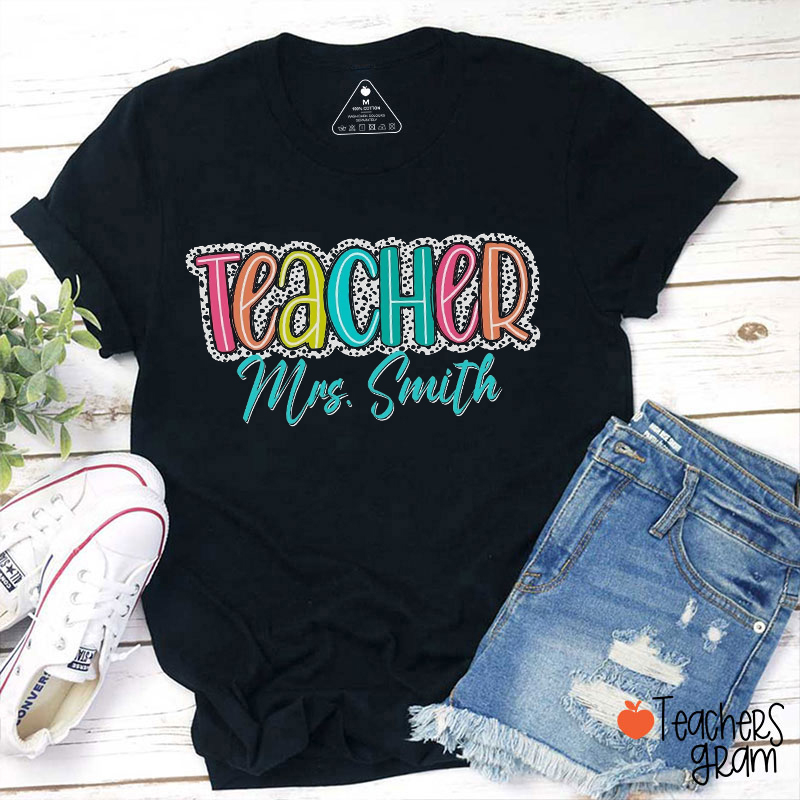 Personalized Name And Subject Appreciation Gift Teacher T-Shirt
