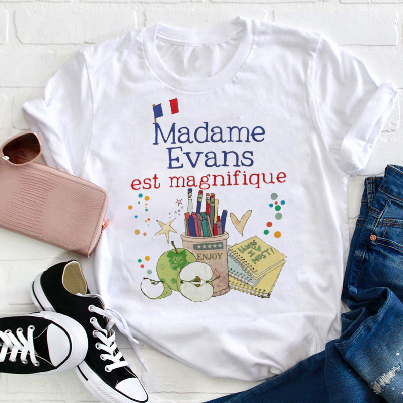 Personalized Things I Love Most French Teacher T-Shirt