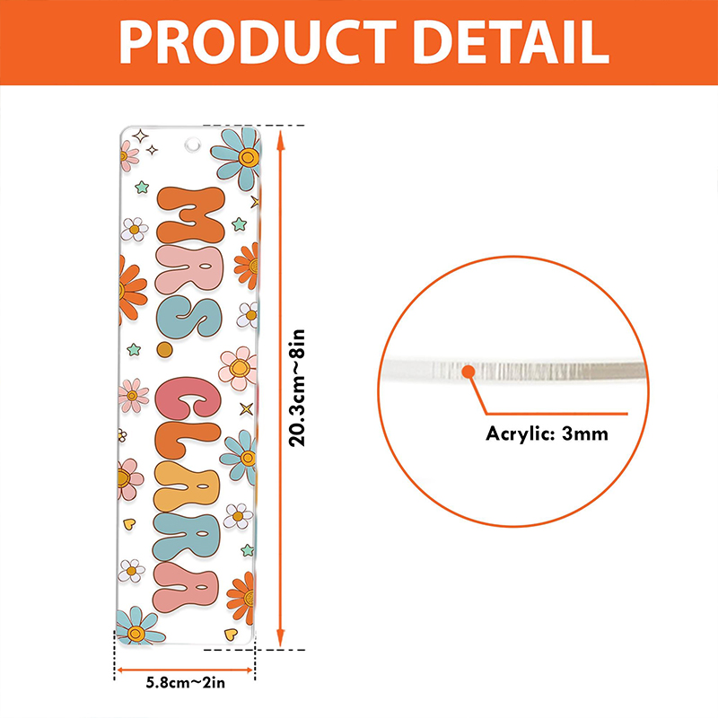 Personalized Teacher Name Teacher Bookmark