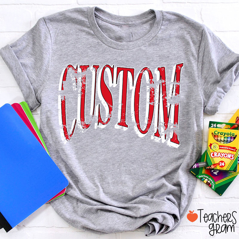 Personalized Distressed Mascot Arch Design Teacher T-Shirt