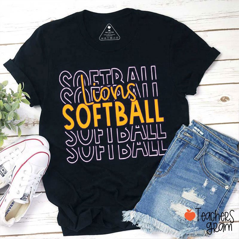 Personalized Mascot And Sport School Spirit Teacher T-Shirt