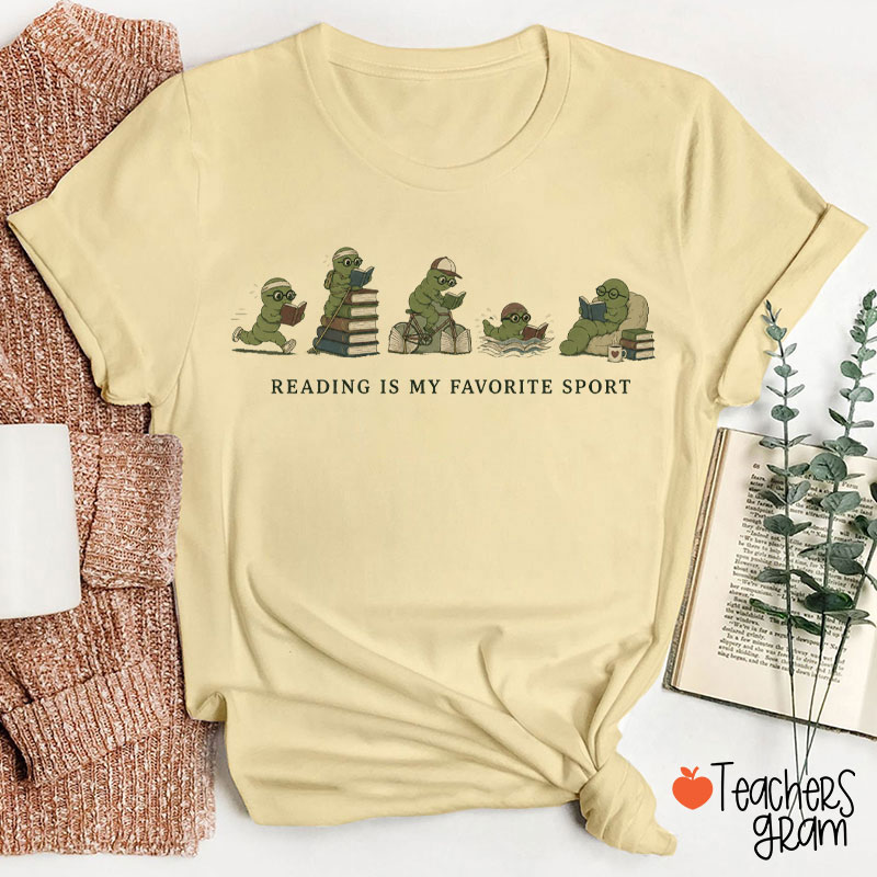 Reading Is My Favorite Sport Teacher T-Shirt