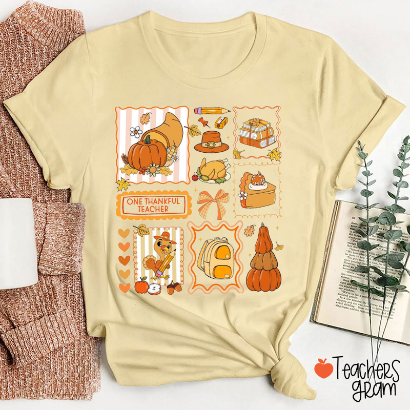 Cozy Season Thankful Teacher T-Shirt