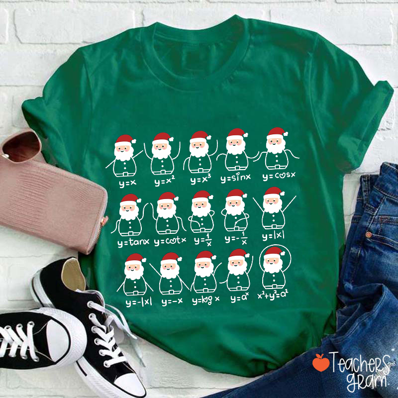 Santa Claus Formula Math Teacher T-Shirt