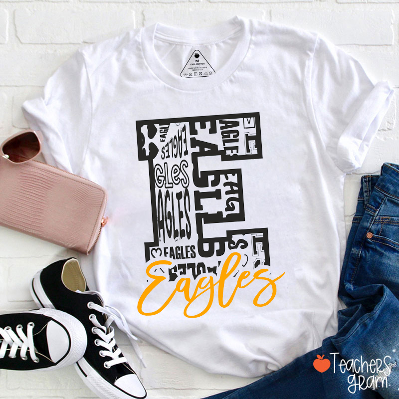 Personalized Mascot Design Fonts Teacher T-Shirt