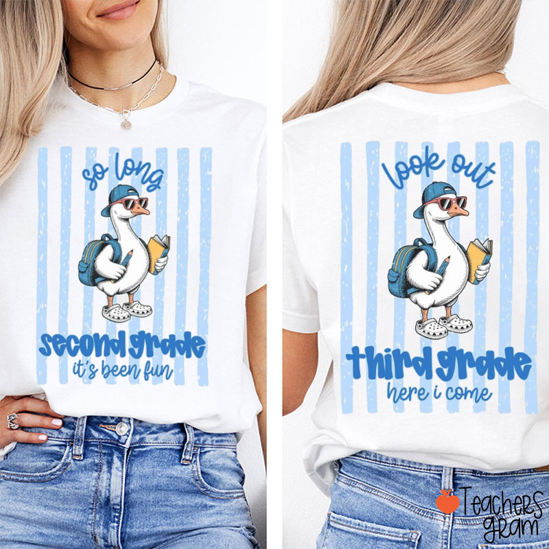 Personalized So Long Children It's Been Fun Teacher Two Sided T-Shirt