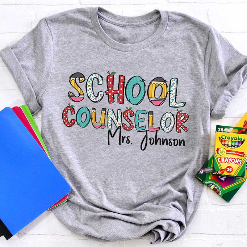 Personalized School Position And  Name Teacher T-Shirt