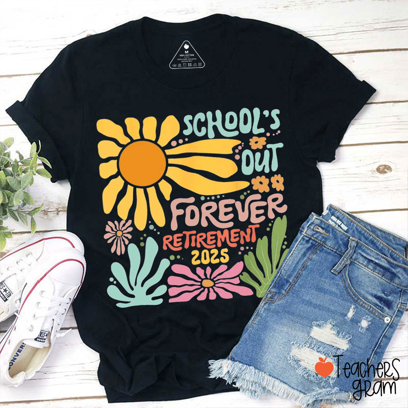 Personalized Colorful Sunflowers And Text Teacher T-Shirt