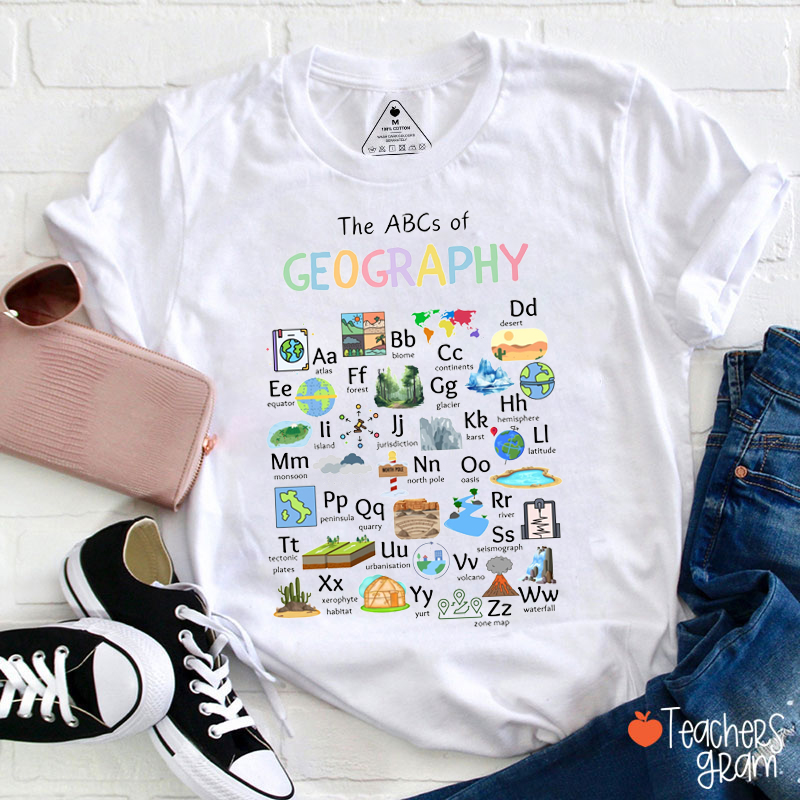 The Abcs Of Geography Teacher T-Shirt