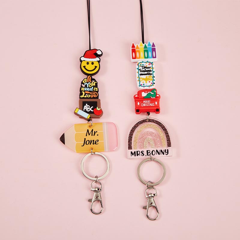 Spend Christmas Together Beaded Tassel Lanyard