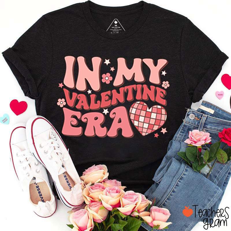 In My Valentine Era Neon Teacher T-Shirt