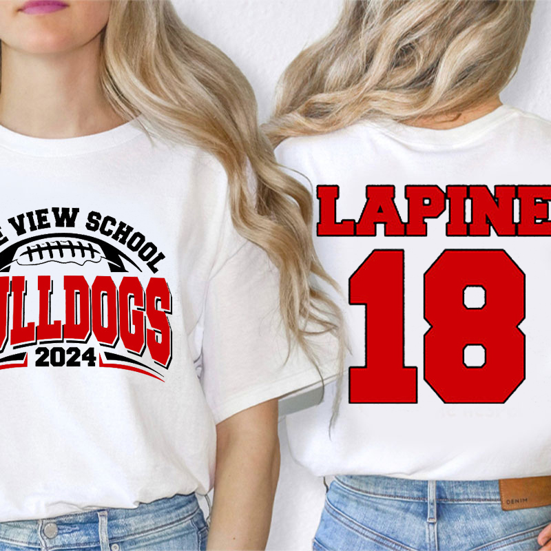 Personalized Mascot And Your School Game Day Teacher Two Sided T-Shirt