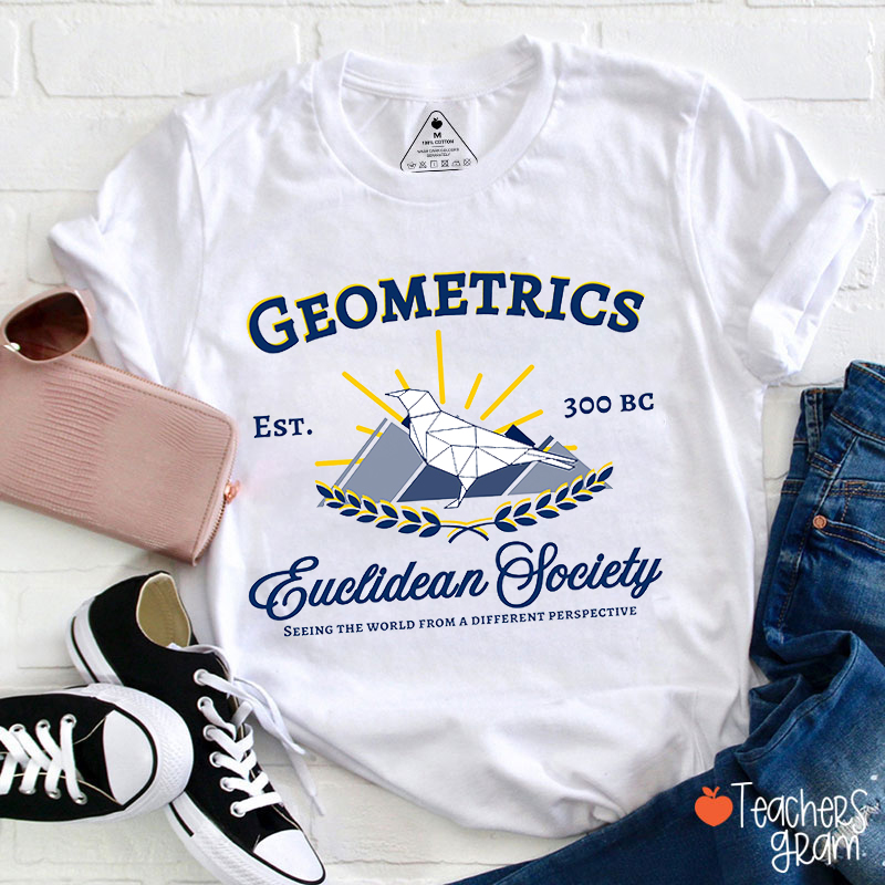 Geometrics Est 300 Bc Euclidean Society Teacher T-Shirt