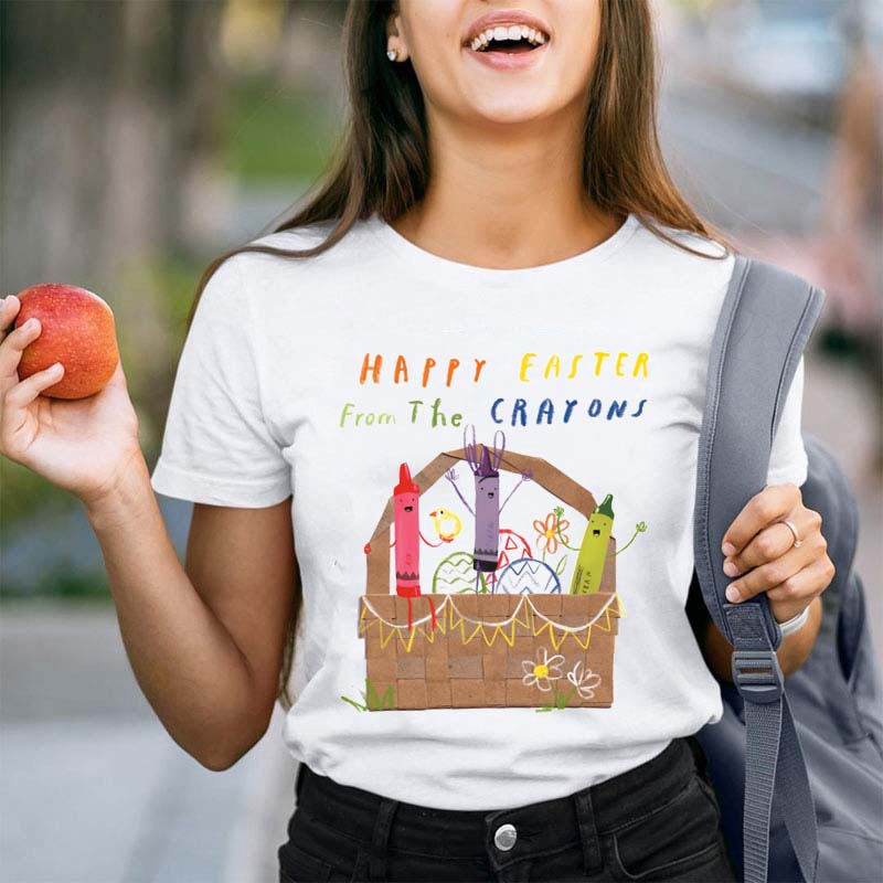 Happy Easter From The Crayons Teacher T-Shirt