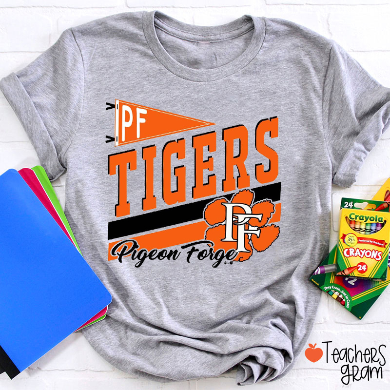 Personalized Mascot And City Flag Paw Game Day Teacher T-Shirt