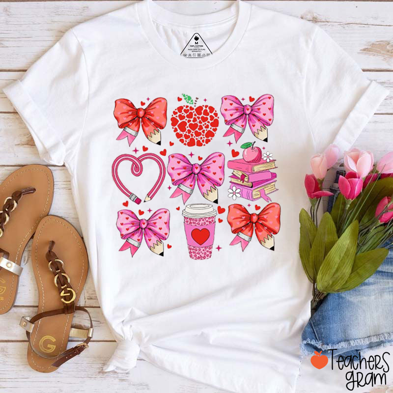 Love Valentine Teacher Stuff Teacher T-Shirt