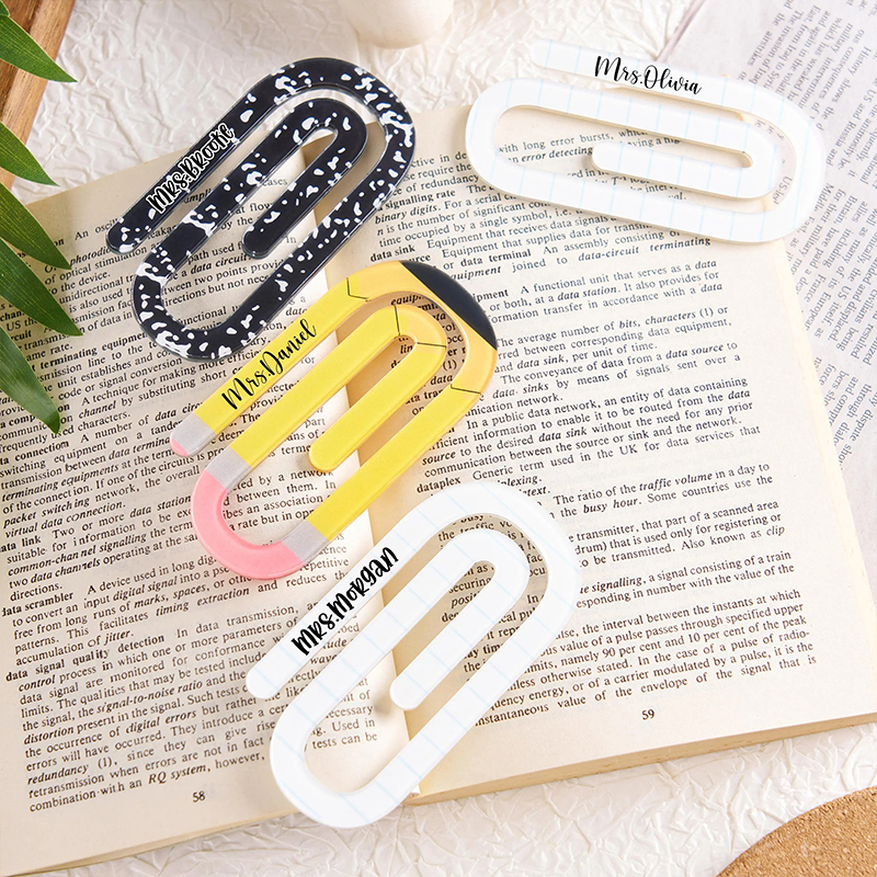 Personalized Jumbo Paper Clip Teacher Bookmark