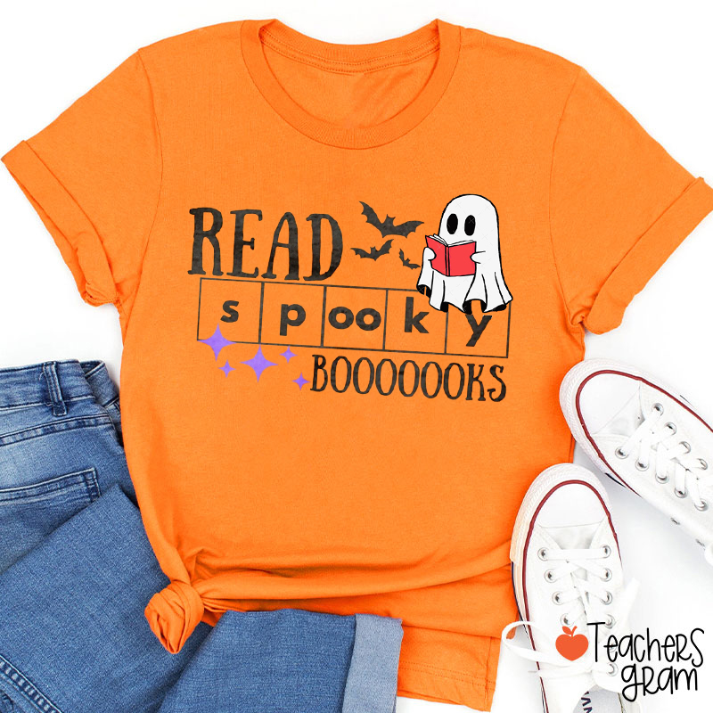 Read Spooky Booooooks Teacher T-Shirt