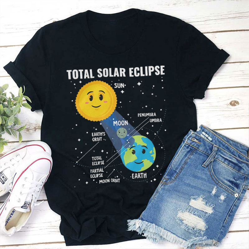 Look Forward To Total Solar Eclipse Teacher T-Shirt
