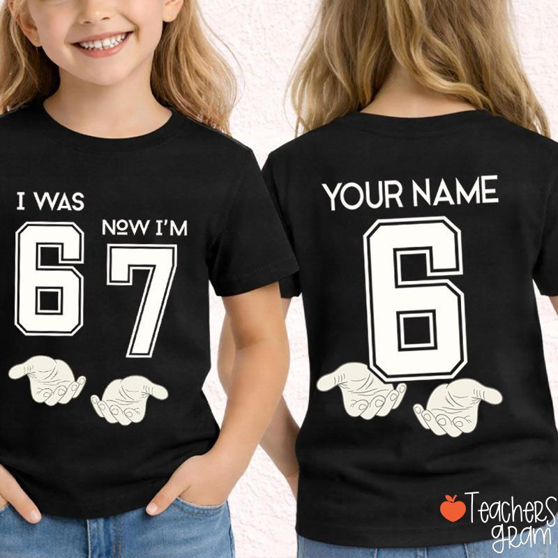 Personalized Age I Waas Now I Am Class Two Sided T-Shirt
