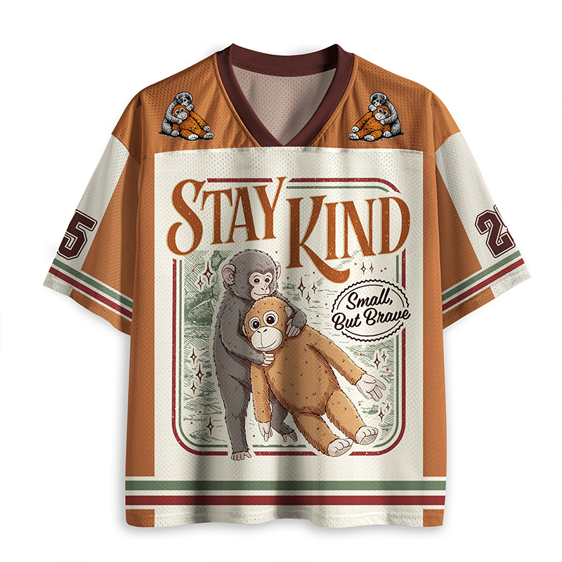 Stay Kind Small But Brave Teacher Mesh Jersey