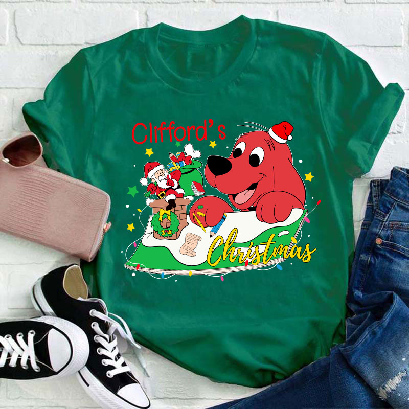 Clifford's Christmas Teacher T-Shirt