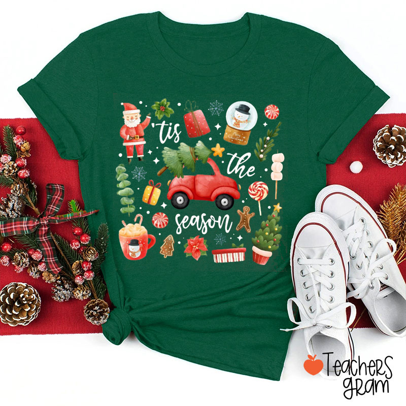 Tis The Season Merry Christmas Teacher T-Shirt