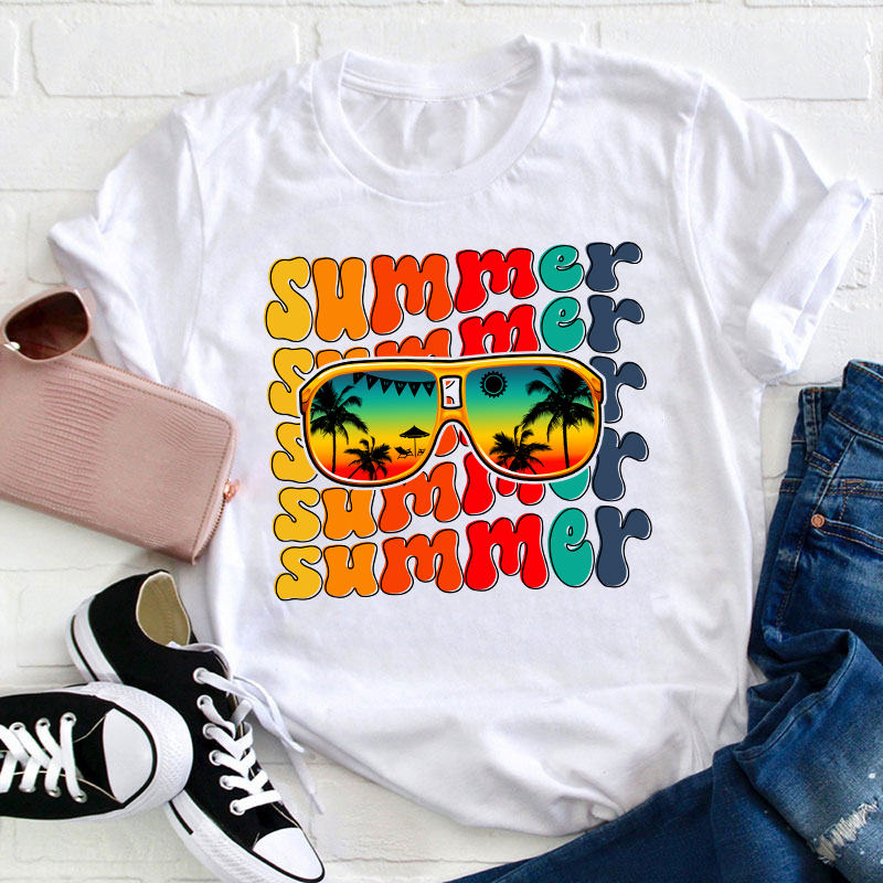 It's Summer Time Summer Vibe Teacher T-Shirt