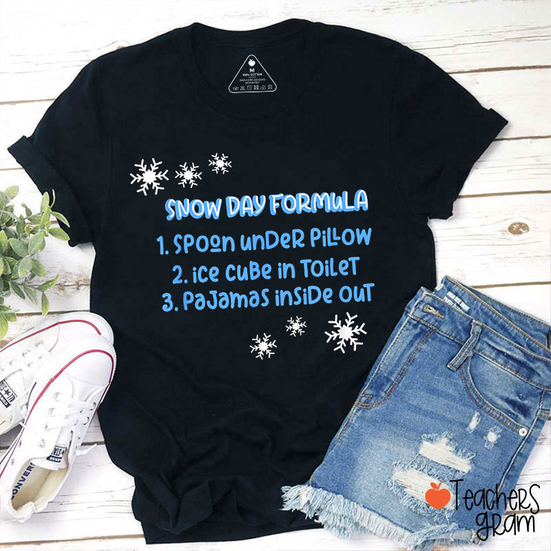 Snow Day Formula Teacher T-Shirt
