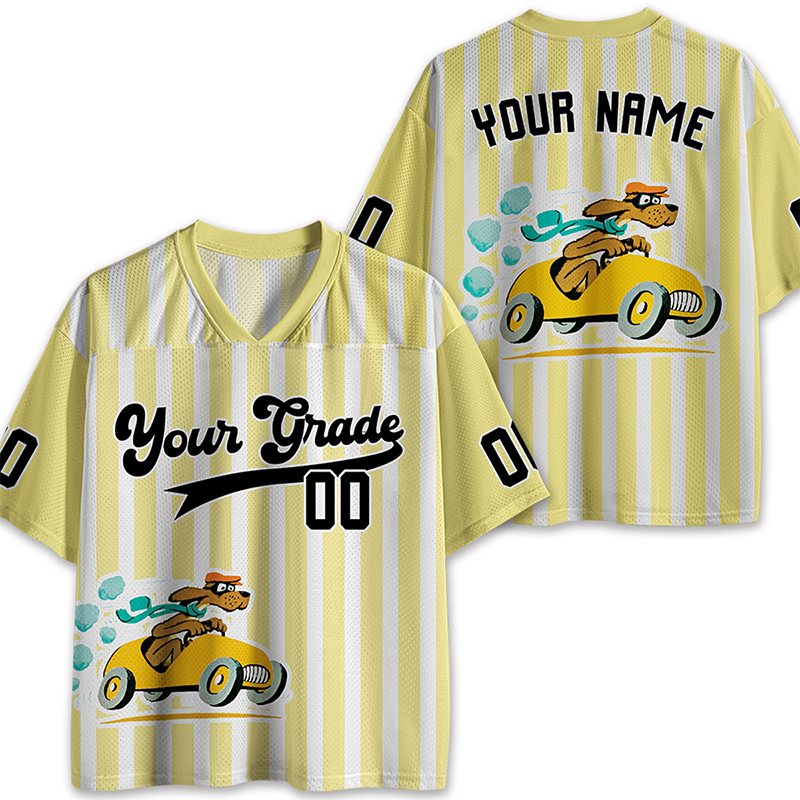 Personalized Grade And Name Go Dog Teacher Mesh Jersey