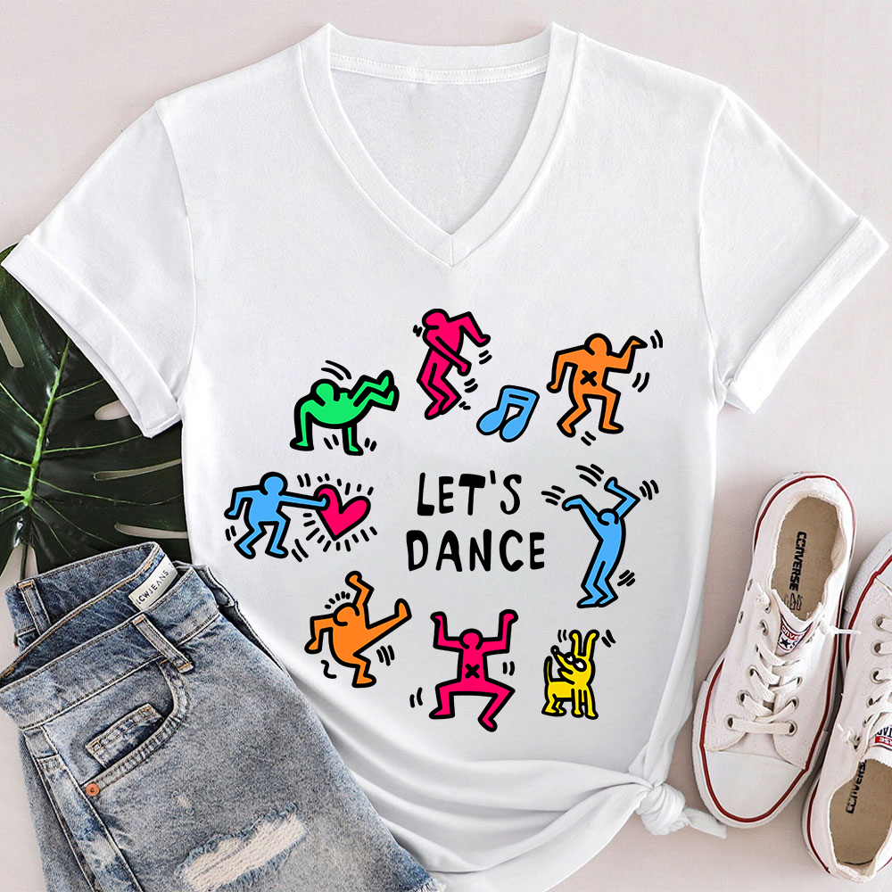 Let's Dance Teacher Female V-Neck T-Shirt
