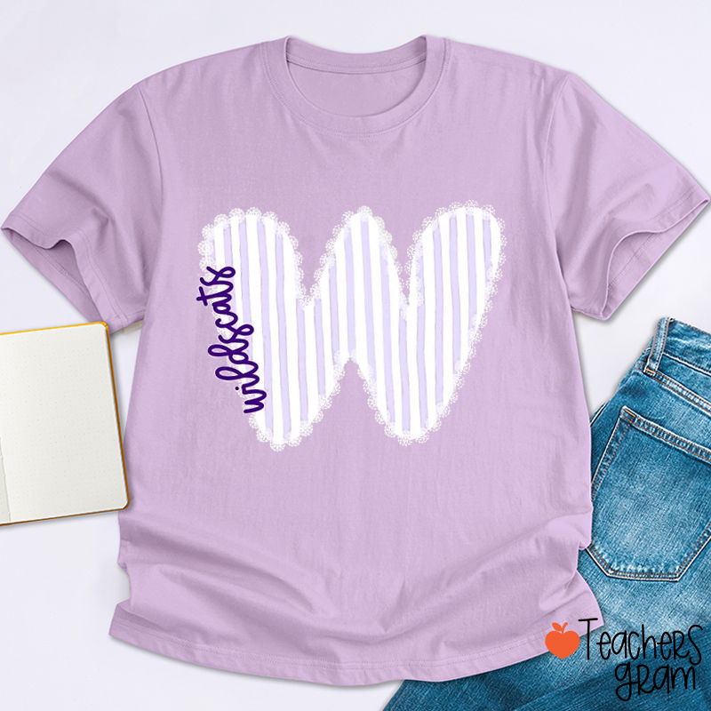 Personalized Mascot Lace School Spirit Teacher T-Shirt